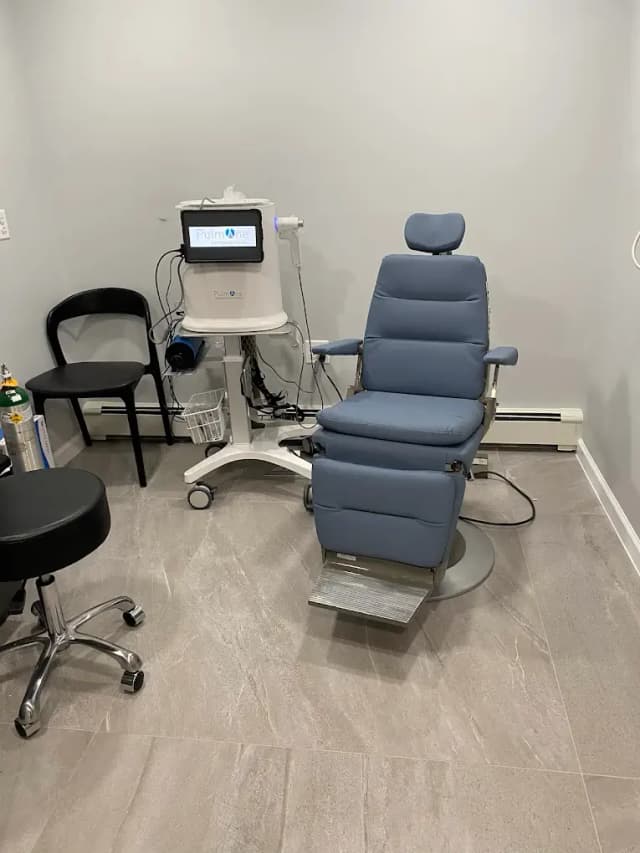 Professional medical office desk and reception area